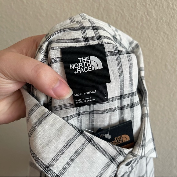 NWT The North Face Hammetts Shirt II Tin Grey Check Plaid Button Down Mens Large - Picture 8 of 12